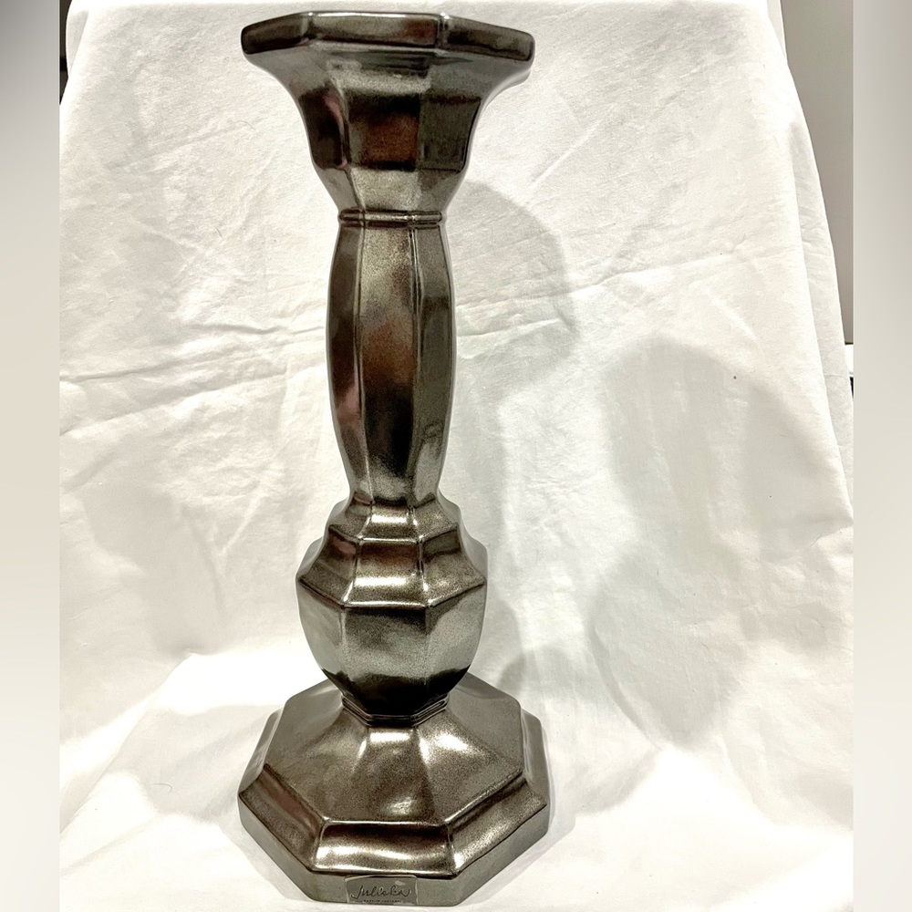 Rare Juliska Pewter Ceramic Candle Stick
